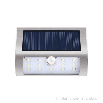 Luce da parete solare in alluminio per giardino di strada impermeabile